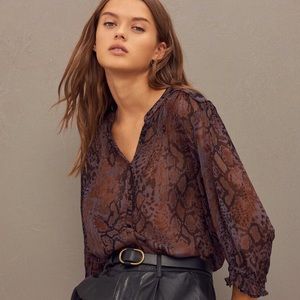 ba&sh Obelia print top- Size L